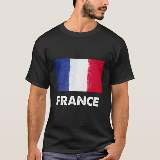 französische Flagge T-Shirt (Vorderseite)