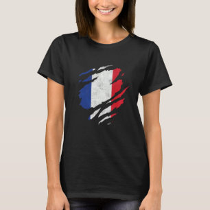 Französische Flagge Tricolor Europa Franzosen Fran T-Shirt
