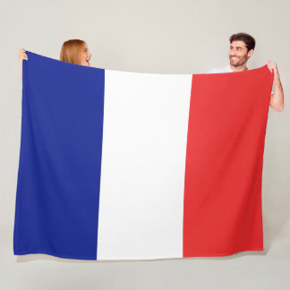 Französische Flagge Tricolore groß Fleecedecke