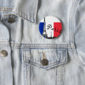 Französische Flagge und der Eiffelturm Button (Beispiel)