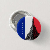 Französische Flagge und Eiffelturm - Frankreich /S Button (Vorne & Hinten)