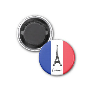 Französische Flagge und Eiffelturm - Frankreich /S Magnet