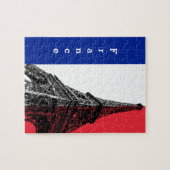 Französische Flagge und Eiffelturm - Frankreich /S Puzzle (Horizontal)