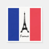 Französische Flagge und Eiffelturm - Frankreich /S Serviette (Vorderseite)
