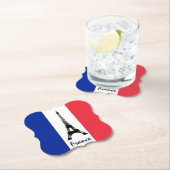 Französische Flagge und Eiffelturm - Frankreich /S Untersetzer (Vor Ort)