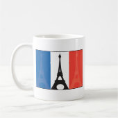 Französische Flagge und Eiffelturm Kaffeetasse (Links)