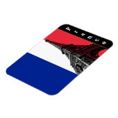 Französische Flagge und Eiffelturm Paris / Frankre Magnet (Linke Seite)
