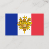 Französische Flagge und Emblem, Flagge Frankreichs Visitenkarte (Vorderseite)