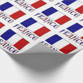 Französische Flagge und Frankreich Geschenkpapier (Ecke)