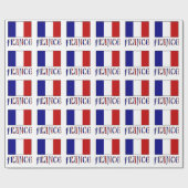 Französische Flagge und Frankreich Geschenkpapier (Flach)