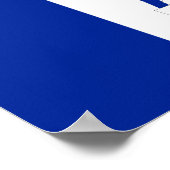 Französische Flagge und Girl-Monogramm Poster (Ecke)