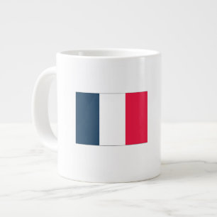 Französische Flagge und Nationalhymne Kaffee / Tee Jumbo-Tasse
