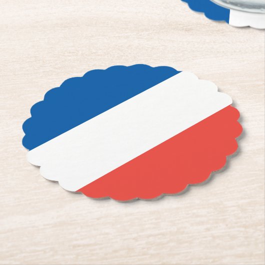 Französische Flagge Untersetzer (angewinkelt)