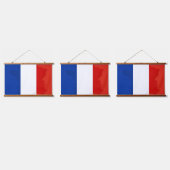 Französische Flagge Wandteppich Mit Holzrahmen (Dreifach)