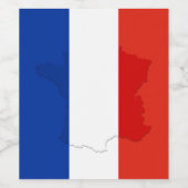 Französische Flagge Weinetikett (Einzelnes Label)