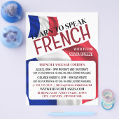 Französische Flagge, Werbung für Französischkurse Flyer (Einzeln)
