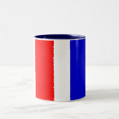 Französische Flagge Zweifarbige Tasse (Mittel)
