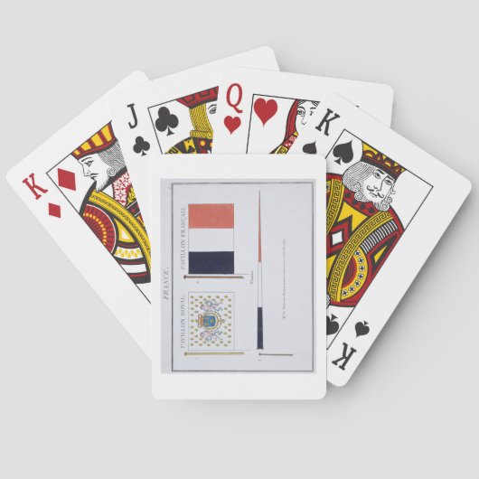 Französische Flaggen, aus einem französischen Flag Spielkarten (Rückseite)
