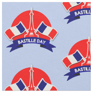Französische Flaggen Eiffelturm am Bastille Day Stoff