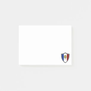 Französische Flaggen-Emblem-Notizen Post-it Klebezettel