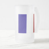 Französische Flaggen-Tasse Mattglas Bierglas (VorderseiteRechts)