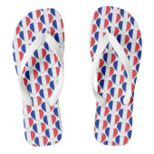 Französische Flaggenfarben Herz-Muster-Patriotik Badesandalen (Fußbett)
