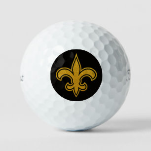 Französische Fleur De Lis Gold und Schwarz Golfball