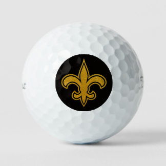 Französische Fleur De Lis Gold und Schwarz Golfball