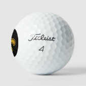Französische Fleur De Lis Gold und Schwarz Golfball (Logo)