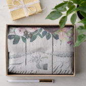 Französische Floral Charolais Kühe Seidenpapier (Geschenk)