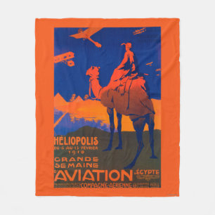 Französische Fluglinien-förderndes Plakat Fleecedecke