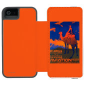 Französische Fluglinien-förderndes Plakat Incipio iPhone Geldbeutel-Hülle (Folio Geöffnet)