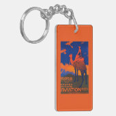 Französische Fluglinien-förderndes Plakat Schlüsselanhänger (Vorderseite links)