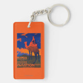 Französische Fluglinien-förderndes Plakat Schlüsselanhänger (Rückseite)