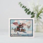 Französische Flugmaschine - Viktorianischer Dampfl Postkarte (Stehend Vorderseite)