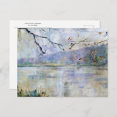 Französische Flusslandschaft von Julia Beck Postkarte (Vorne/Hinten)