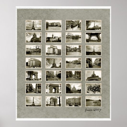 Französische FotoCollage Poster (Vorne)