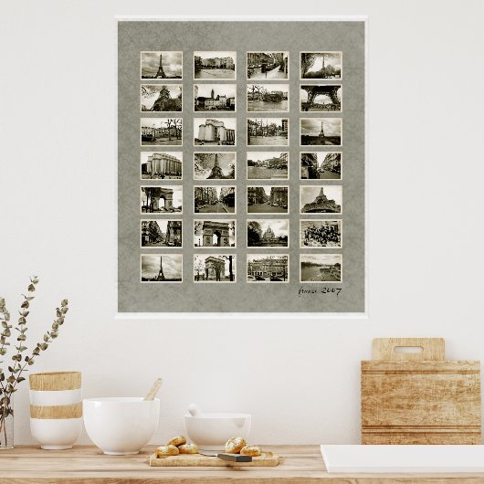 Französische FotoCollage Poster (Küche)