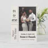 Französische Français Einladungskarte Eheschließun (Stehend Vorderseite)