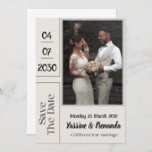 Französische Français Einladungskarte Eheschließun (Vorne/Hinten)