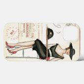 Französische Frau trinkt Roten Wein Case-Mate iPhone Hülle (Rückseite (Horizontal))