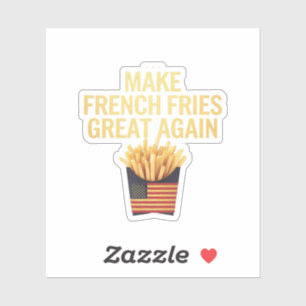 Französische Fries wieder großartig köstlich lusti Aufkleber