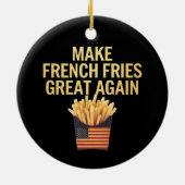 Französische Fries wieder großartig köstlich lusti Keramik Ornament (Hinten)