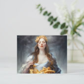 Französische Fry Goddess generativekontinte Postka Postkarte (Stehend Vorderseite)