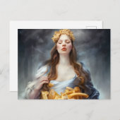 Französische Fry Goddess generativekontinte Postka Postkarte (Vorne/Hinten)