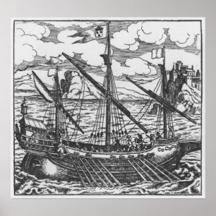 Französische Galeere Poster
