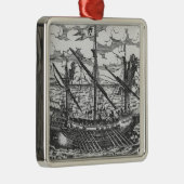 Französische Galeere Silbernes Ornament (Rechts)