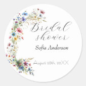 Französische Gartenanlage Party Blume Einladung Runder Aufkleber (Vorderseite)