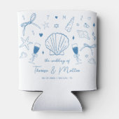 Französische Gastgeschenk Hochzeit an der Küste Dosenkühler (Rückseite)