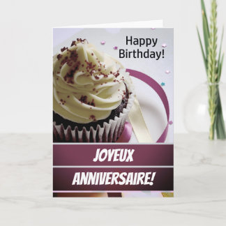 Französische Geburtstagskarte / "Joyeux anniversai Karte